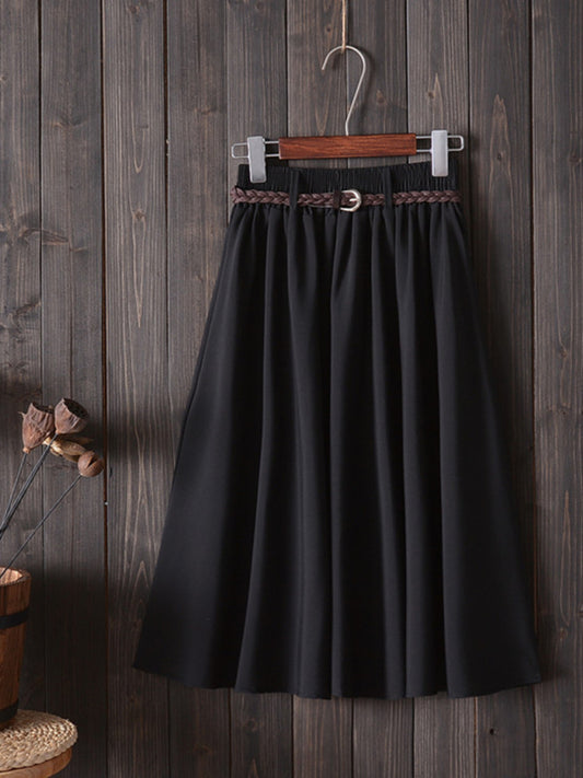 Women's A-Line Skirt Mid Length Skirt