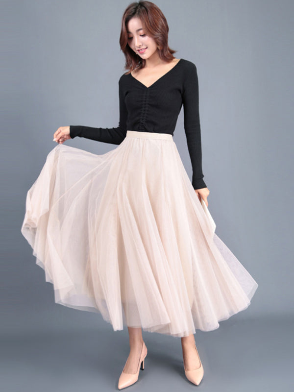 Women's A-Line Skirt Mid Length Skirt