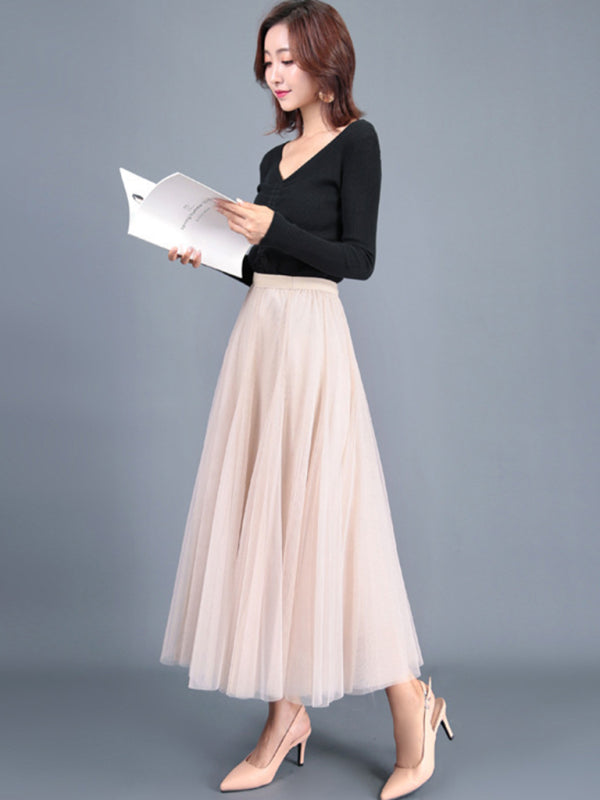 Women's A-Line Skirt Mid Length Skirt