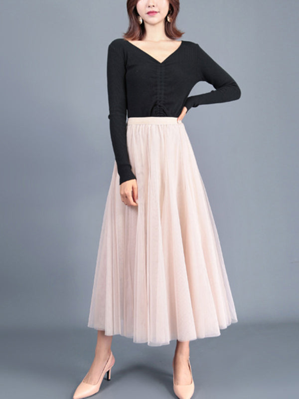 Women's A-Line Skirt Mid Length Skirt