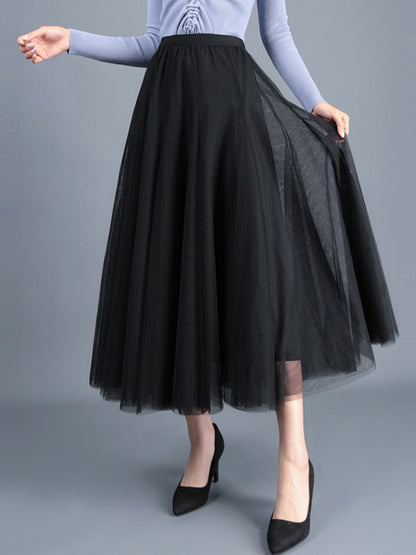 Women's A-Line Skirt Mid Length Skirt