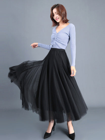 Women's A-Line Skirt Mid Length Skirt