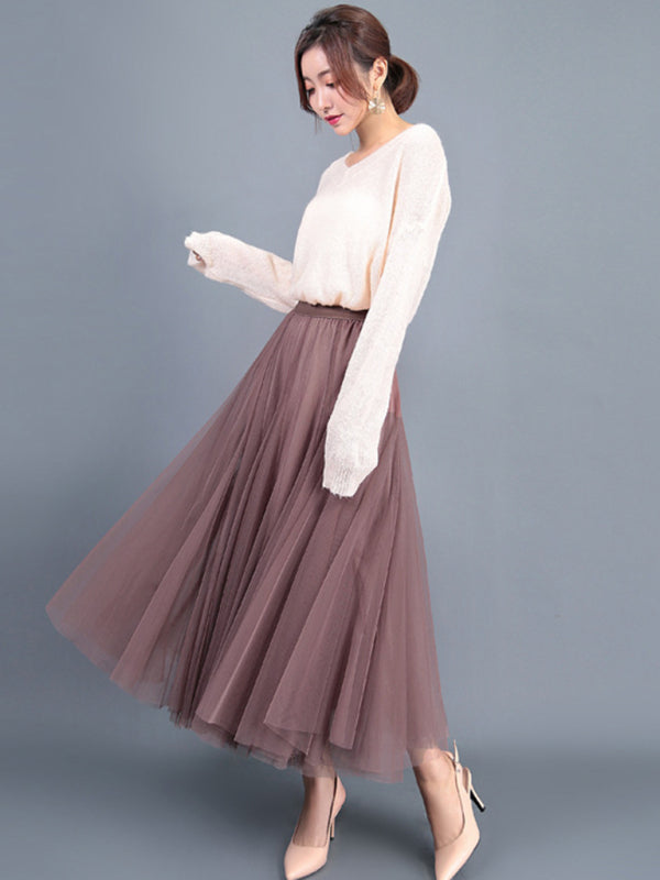 Women's A-Line Skirt Mid Length Skirt