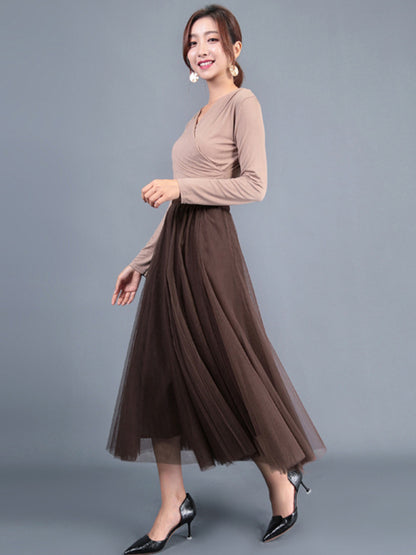 Women's A-Line Skirt Mid Length Skirt