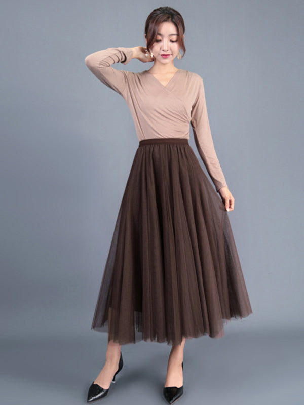 Women's A-Line Skirt Mid Length Skirt