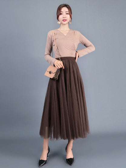 Women's A-Line Skirt Mid Length Skirt