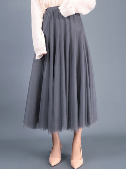 Women's A-Line Skirt Mid Length Skirt