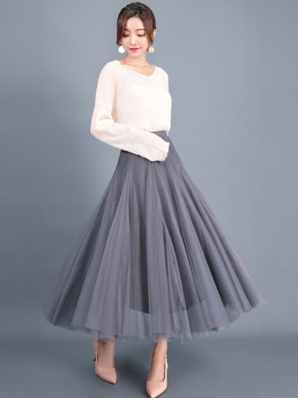 Women's A-Line Skirt Mid Length Skirt