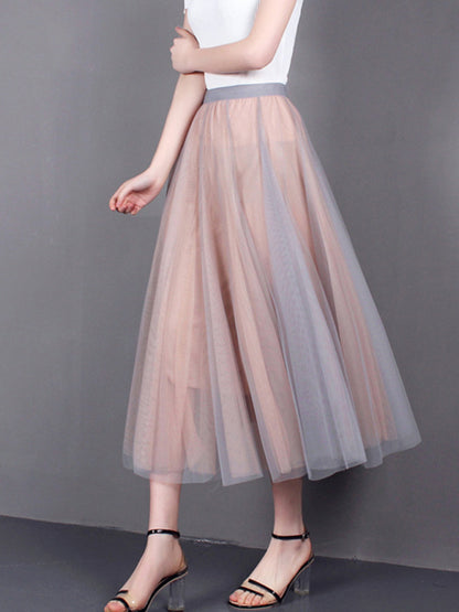 Women's A-Line Skirt Mid Length Skirt