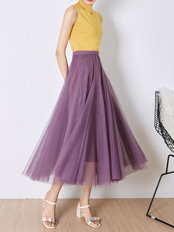 Women's A-Line Skirt Mid Length Skirt