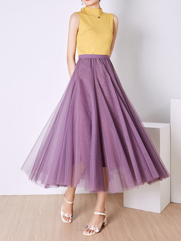 Women's A-Line Skirt Mid Length Skirt