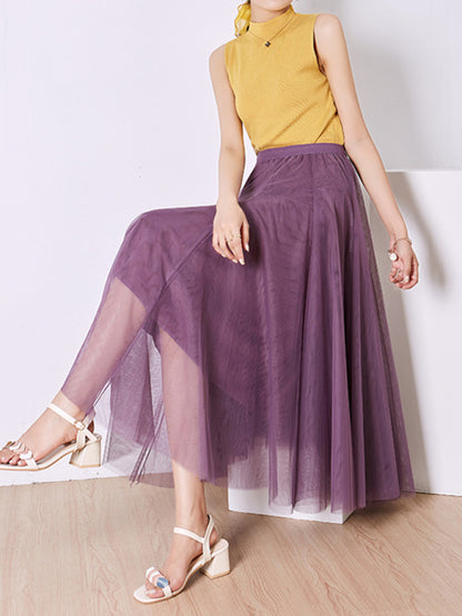 Women's A-Line Skirt Mid Length Skirt