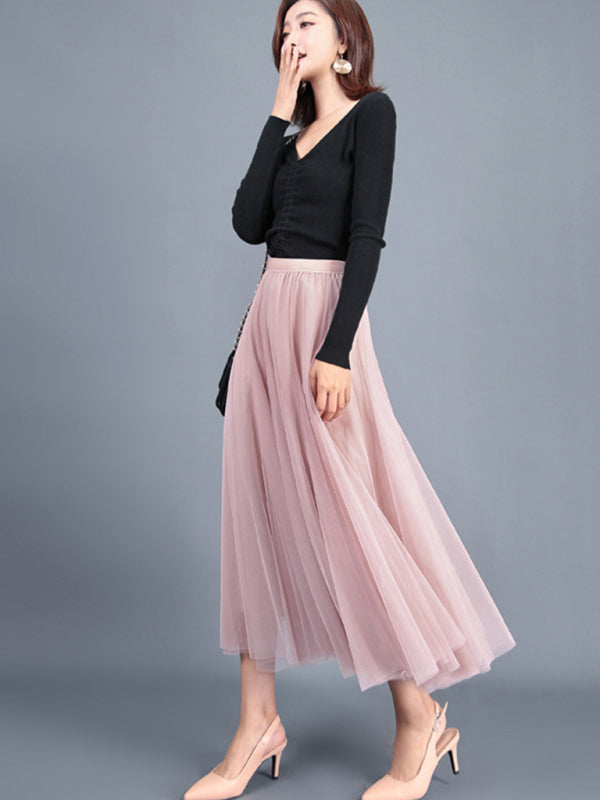 Women's A-Line Skirt Mid Length Skirt