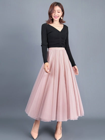 Women's A-Line Skirt Mid Length Skirt