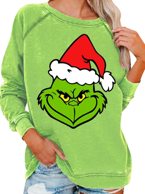 Women's Christmas Casual Loose New Grinch Stole Christmas Monster