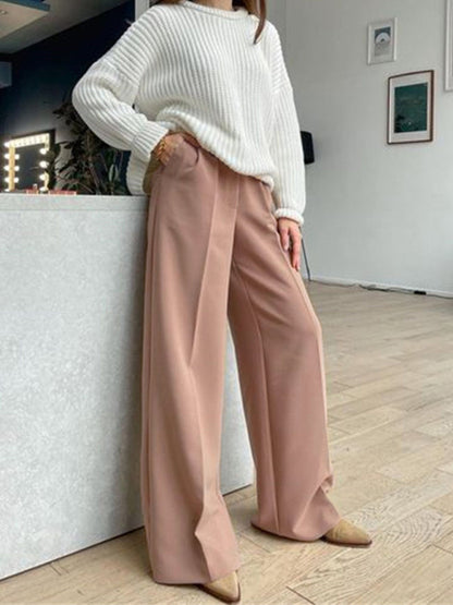 Temperament commuter suit pants women's casual all-match slim straight trousers