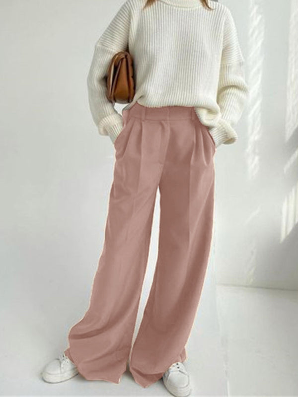 Temperament commuter suit pants women's casual all-match slim straight trousers