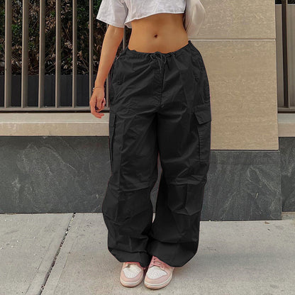 Large size loose straight overalls women's high waist wide leg casual pants