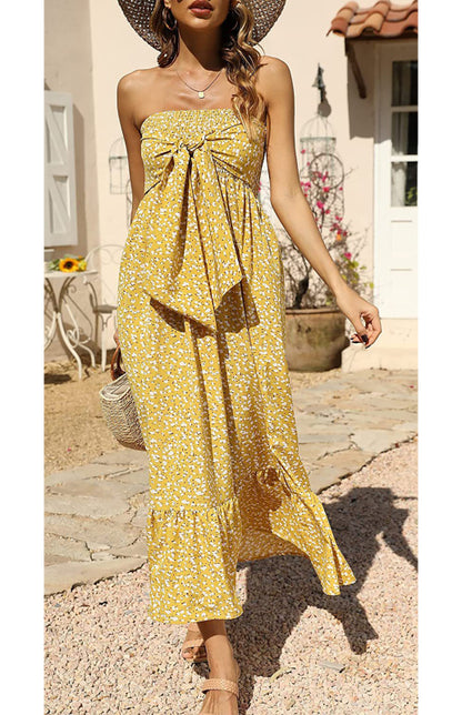 Women's Off Shoulder Floral Long Dress