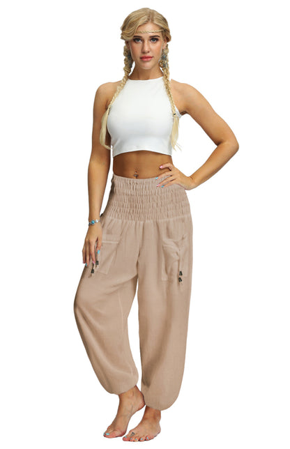 Women's  Casual Loose Bloomers Elastic Waist Harem Sports Pants