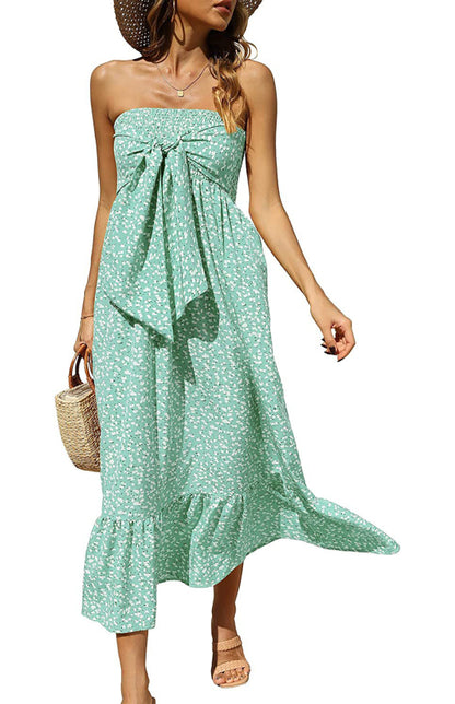 Women's Off Shoulder Floral Long Dress