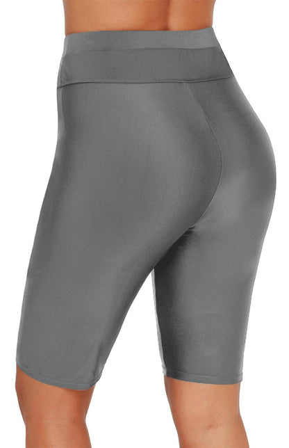 Compression Tight Shorts High Waisted Boardshorts Swim Bottom