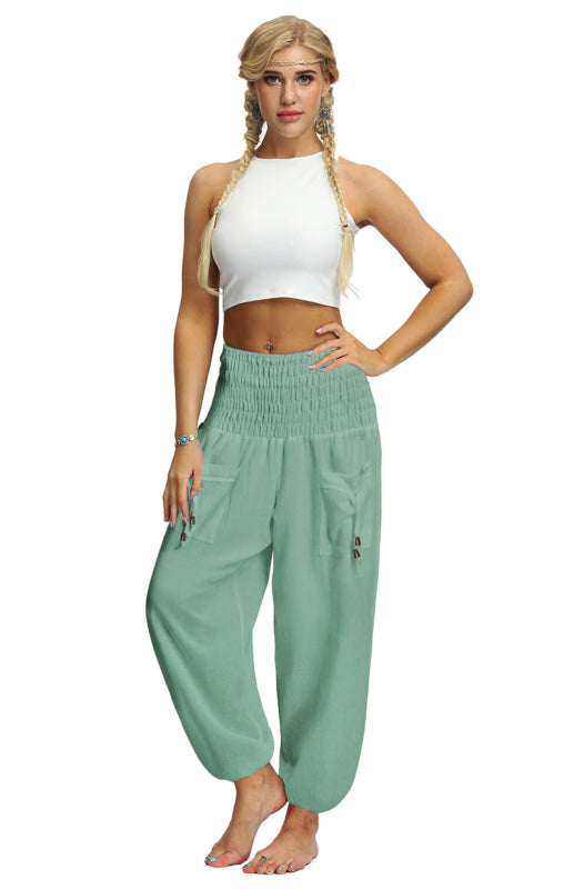 Women's  Casual Loose Bloomers Elastic Waist Harem Sports Pants