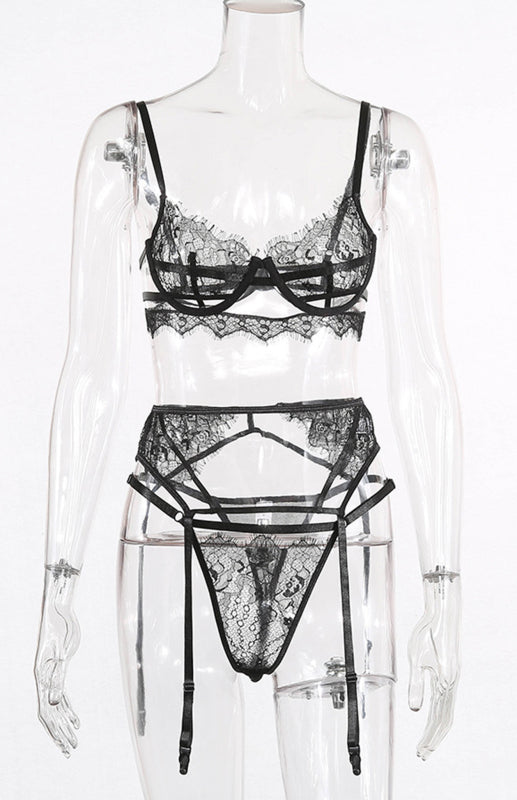 Women's Lace Cutout Breathable Lingerie Set