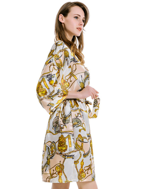 Women's Belted Robe Bathrobe Loungewear