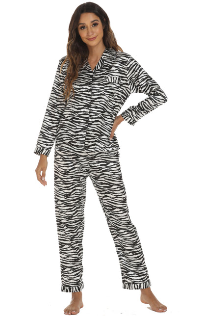 Women's Long Sleeve Satin Pajama Set