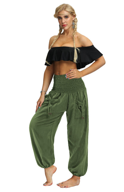 Women's  Casual Loose Bloomers Elastic Waist Harem Sports Pants