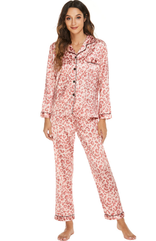 Women's Long Sleeve Satin Pajama Set