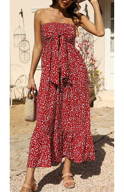 Women's Off Shoulder Floral Long Dress