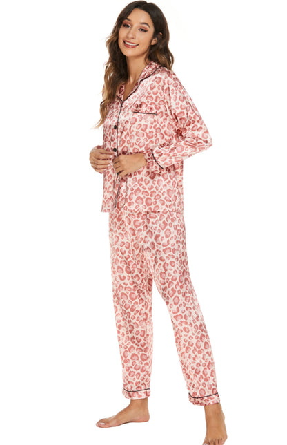 Women's Long Sleeve Satin Pajama Set