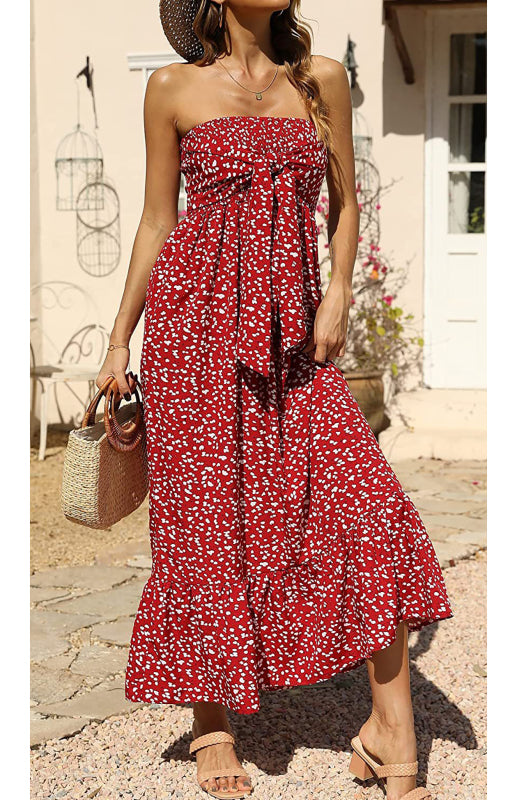 Women's Off Shoulder Floral Long Dress