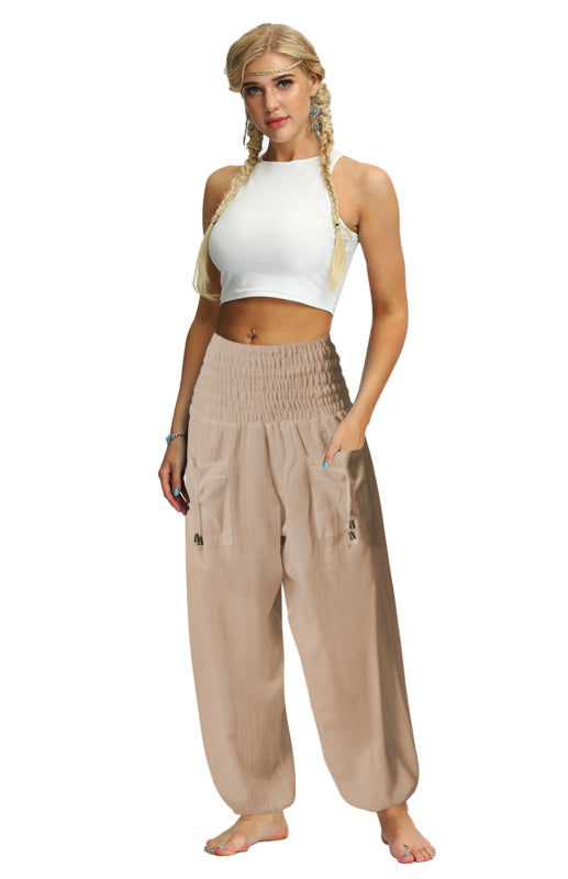 Women's  Casual Loose Bloomers Elastic Waist Harem Sports Pants